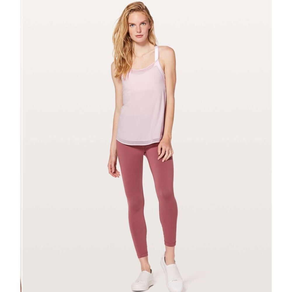 Lululemon Mix & Mesh Tank Porcelain Pink Size 6